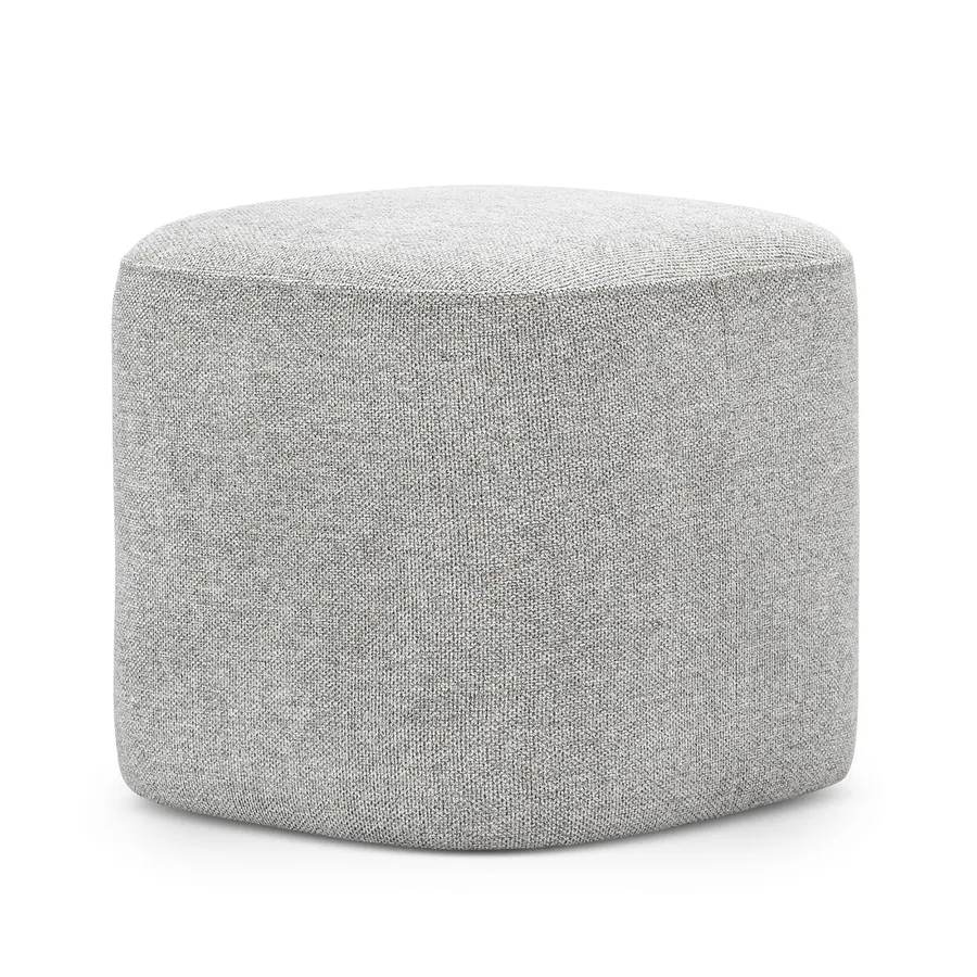 Podd Square Ottoman Stool, Hail Grey