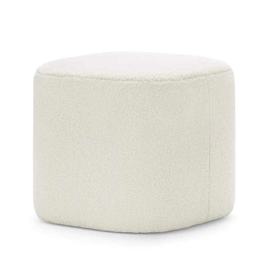 Podd Square Ottoman Stool, Boucle Cream