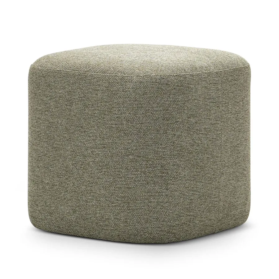 Podd Square Ottoman Stool, Moss Green