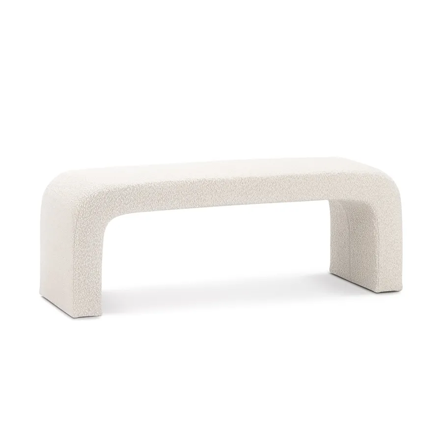 Harper Arch 120cm Bench Seat, Cream Boucle