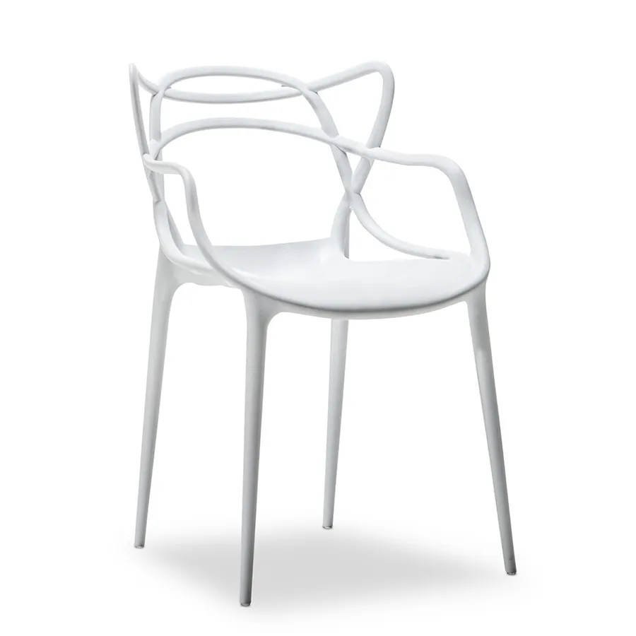 Set of 4 Replica Philippe Starck Masters Chairs, White