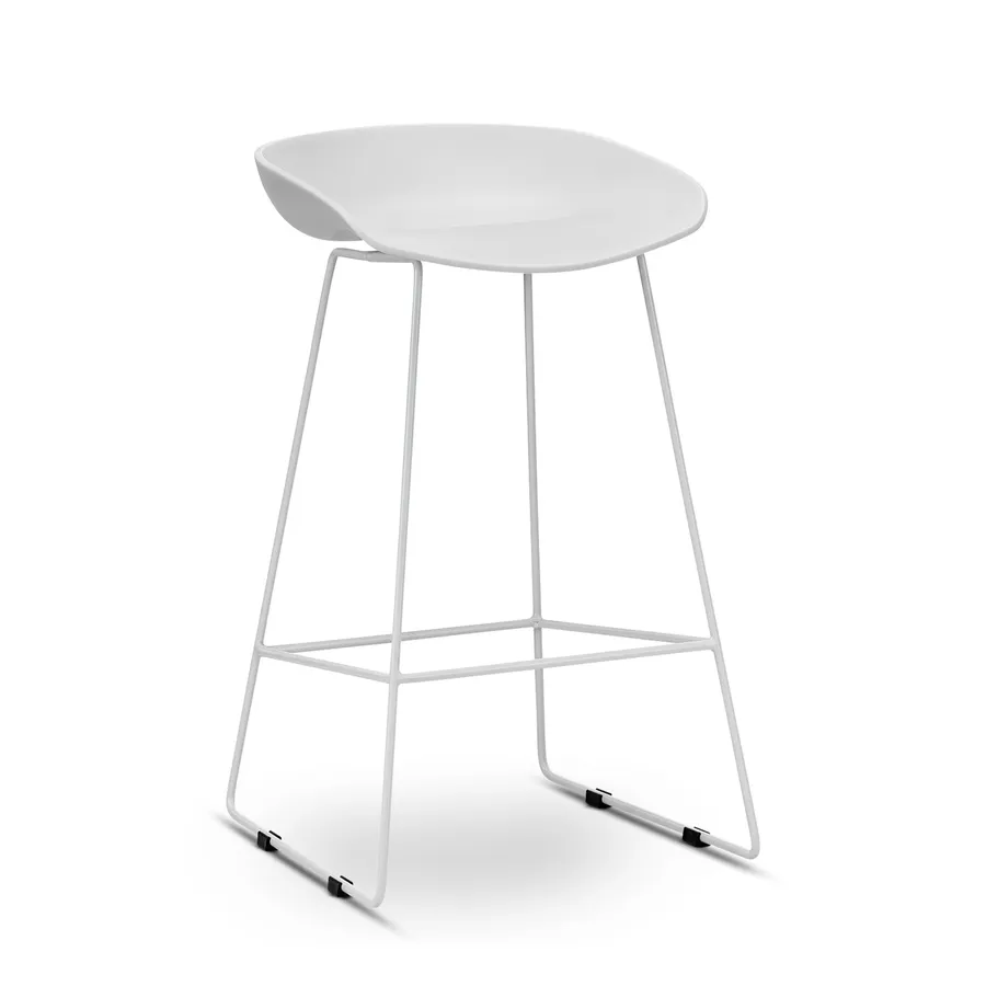 Replica Set of 2 Hee Welling Hay Sled Barstool, White