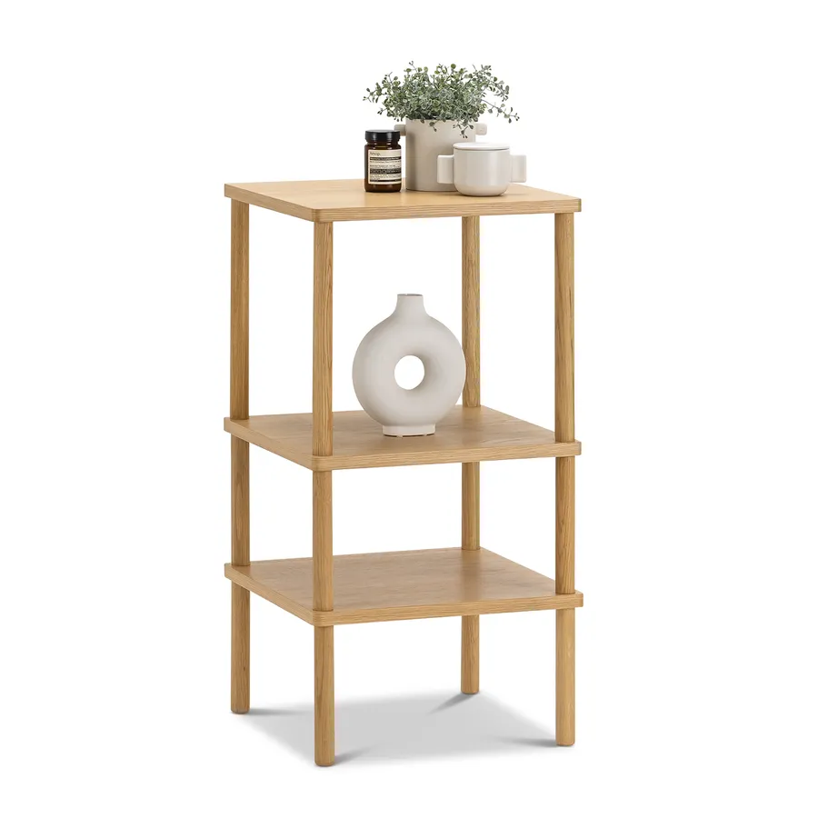 Rakie Small Shelving Unit, Natural Oak