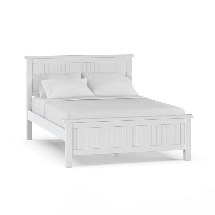 Snow Double Bed Frame, White