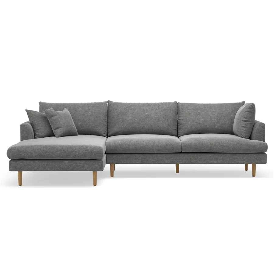 Byron Modular Sofa with Left Hand Chaise, Anthracite Charcoal