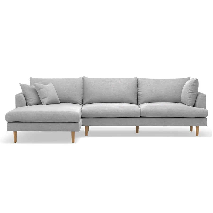Byron Modular Sofa with Left Hand Chaise, Dove Grey