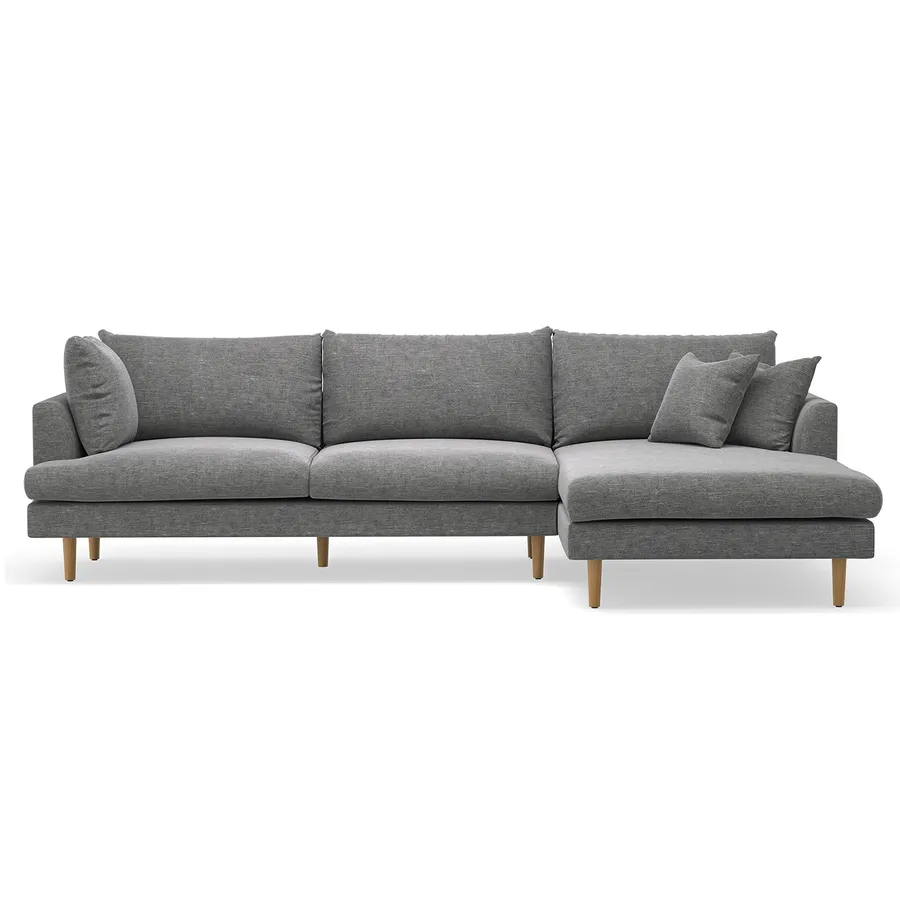 Byron Modular Sofa with Right Hand Chaise, Anthracite Charcoal