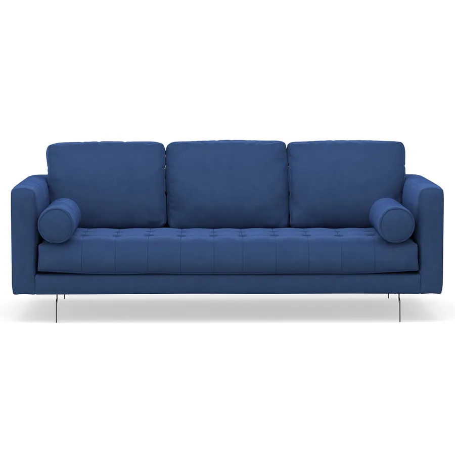 Kirra Velvet 3 Seater Sofa, Classic Blue