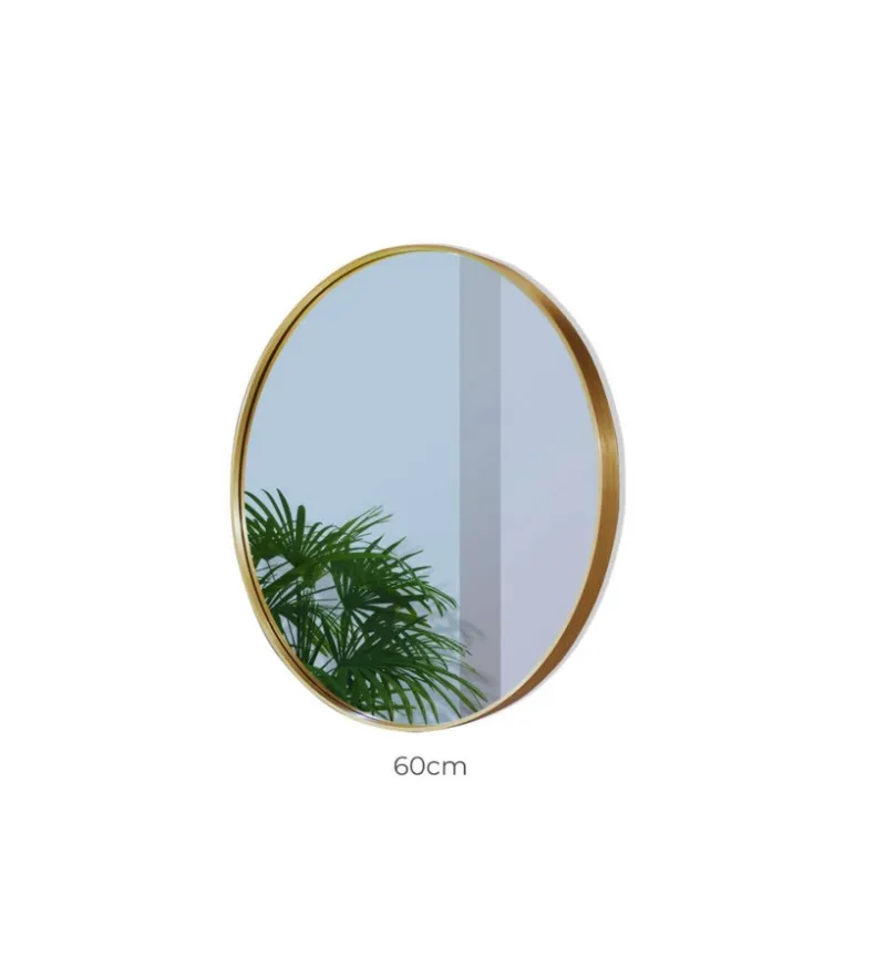 Gold Round Mirror No LED 60cm / 70cm 60cm