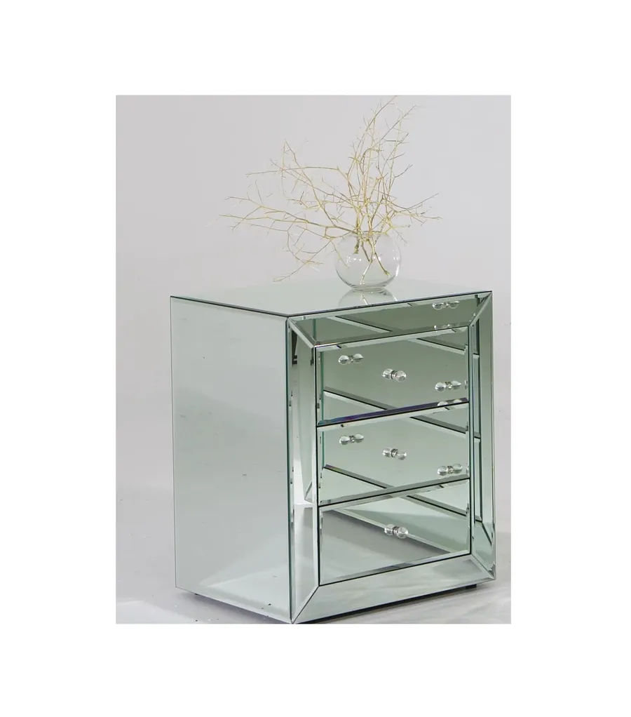 Aiden Mirrored Bedside Table 67cm x 57cm