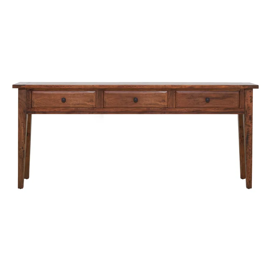 Mango Creek Large Console 194cm in Rustic Chocolate
