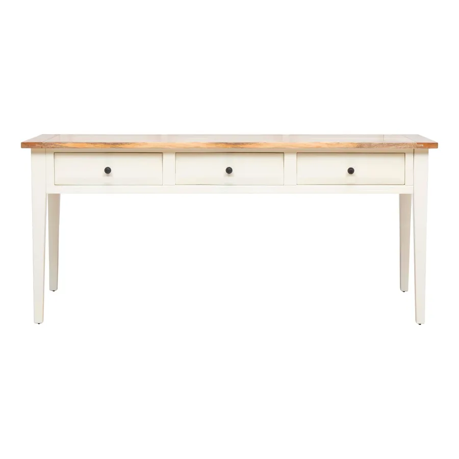 Mango Creek Large Console 194cm in White / Clear