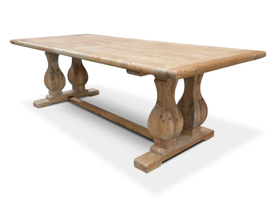 Artica Elm Wood 3m Dining Table - Rustic Natural by Interior Secrets - AfterPay Available