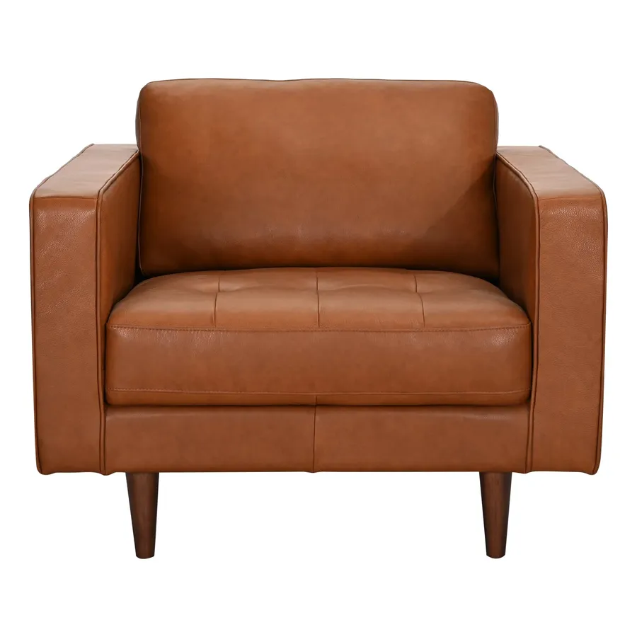 Kobe Armchair in Missouri Leather Brown