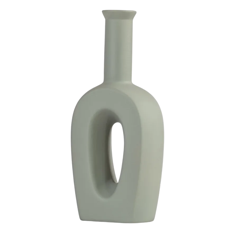 Ceramic Vase - Tulip - Sage Grey