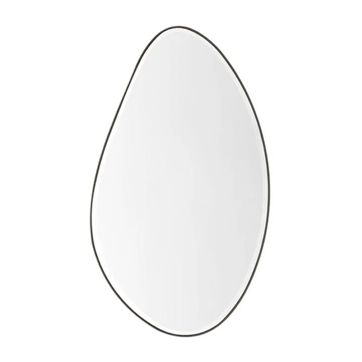 Pebble 120cm Organic Shaped Mirror - Black by Interior Secrets - AfterPay Available