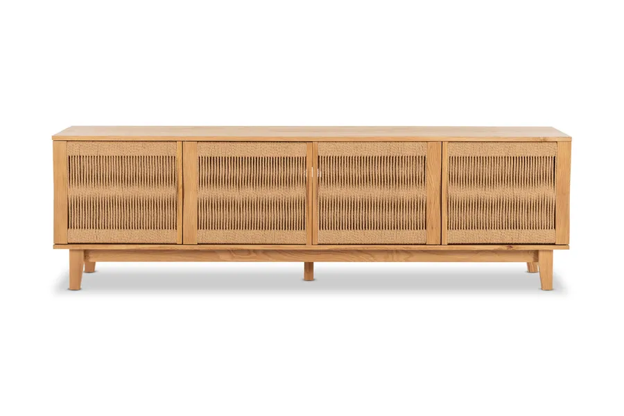 Jensen Coastal TV Unit, Solid Oak Legs, by Lounge Lovers