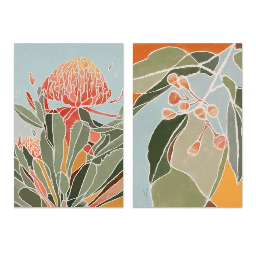 Waratah, Gumtree, Set Of 2