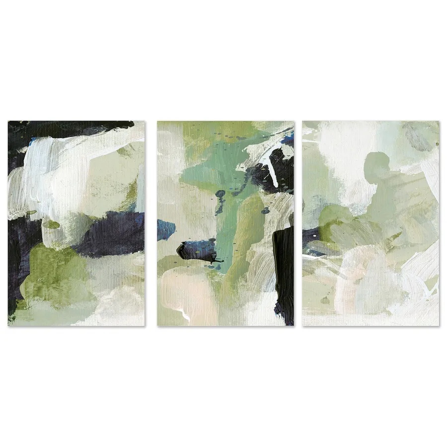 Green Abstract, Set Of 3