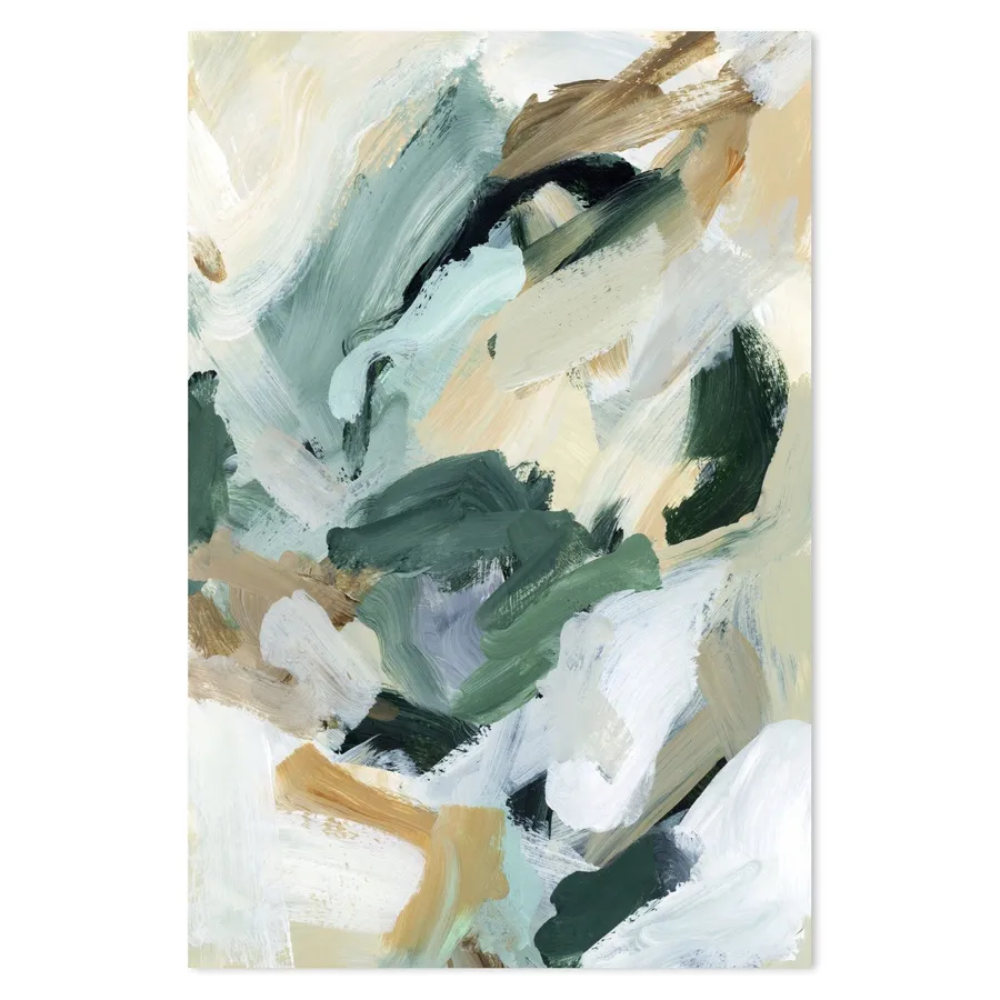 Green and Mustard Abstract, Style A