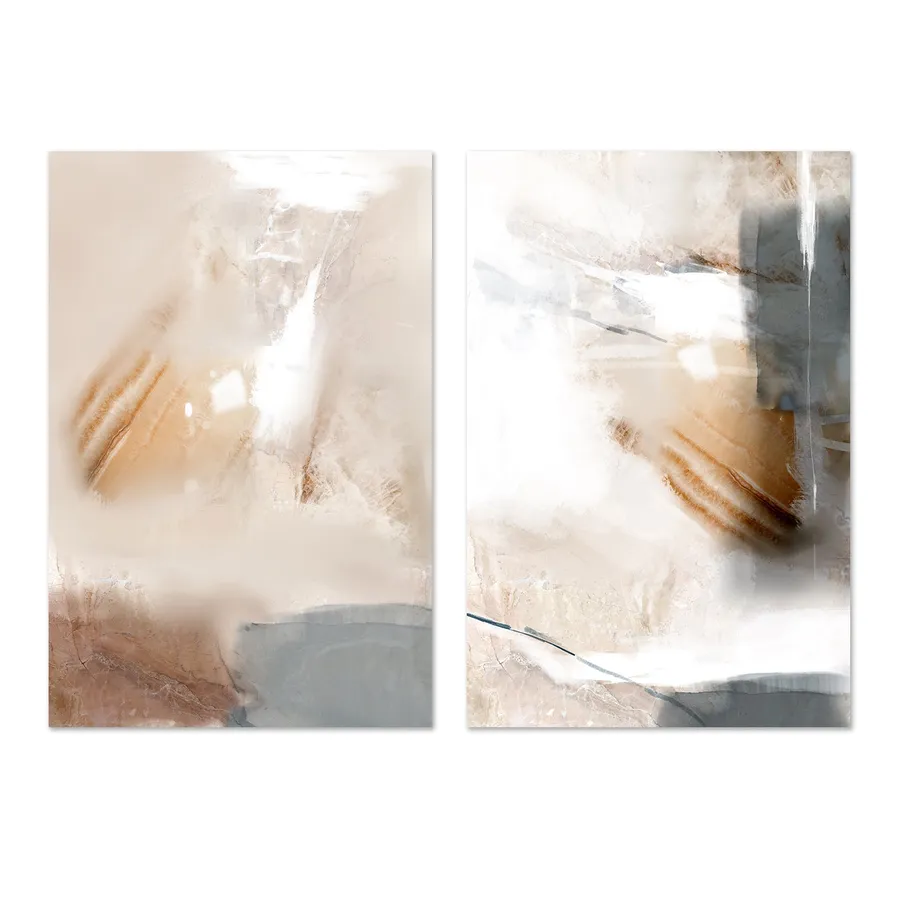 Beige Fondness, Style A & B, Set of 2