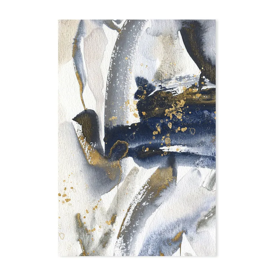Gold And Navy Watercolour, Style A