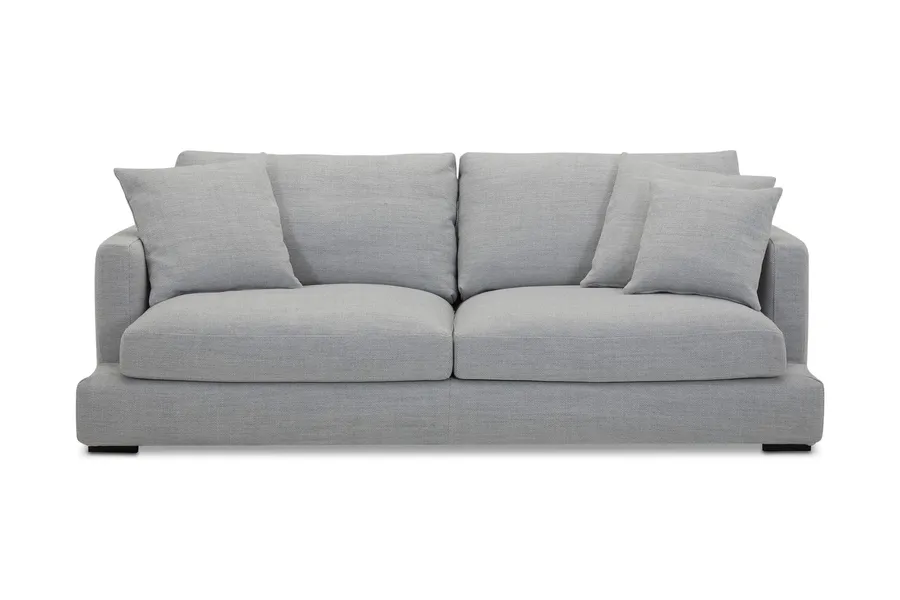 Long Beach Coastal 3 Seat Sofa, Light Grey, by Lounge Lovers