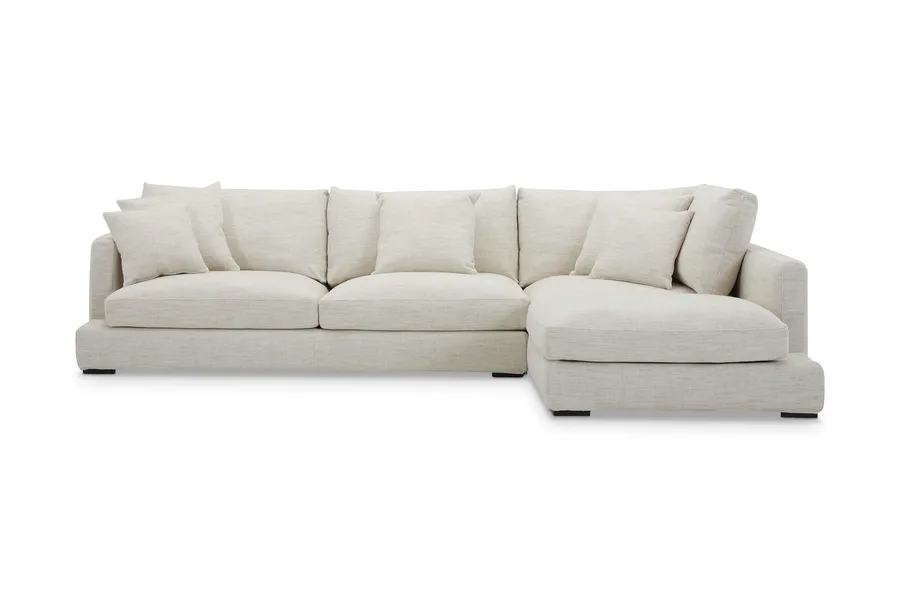 Long Beach Coastal Right-Hand Corner Sofa, Beige, by Lounge Lovers