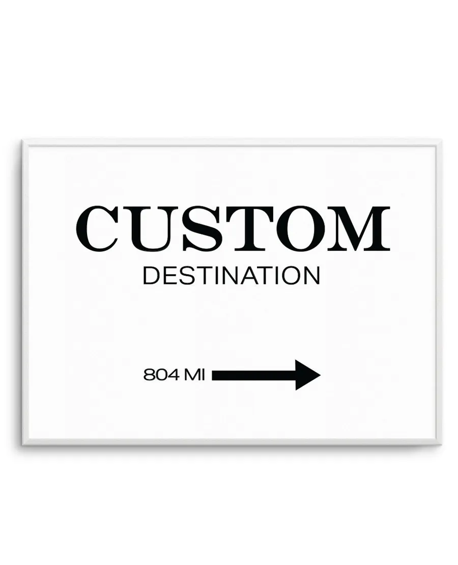 Custom Destination Poster | Personalise Me!
