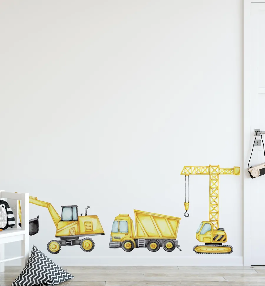 Construction Trucks Decal Set
