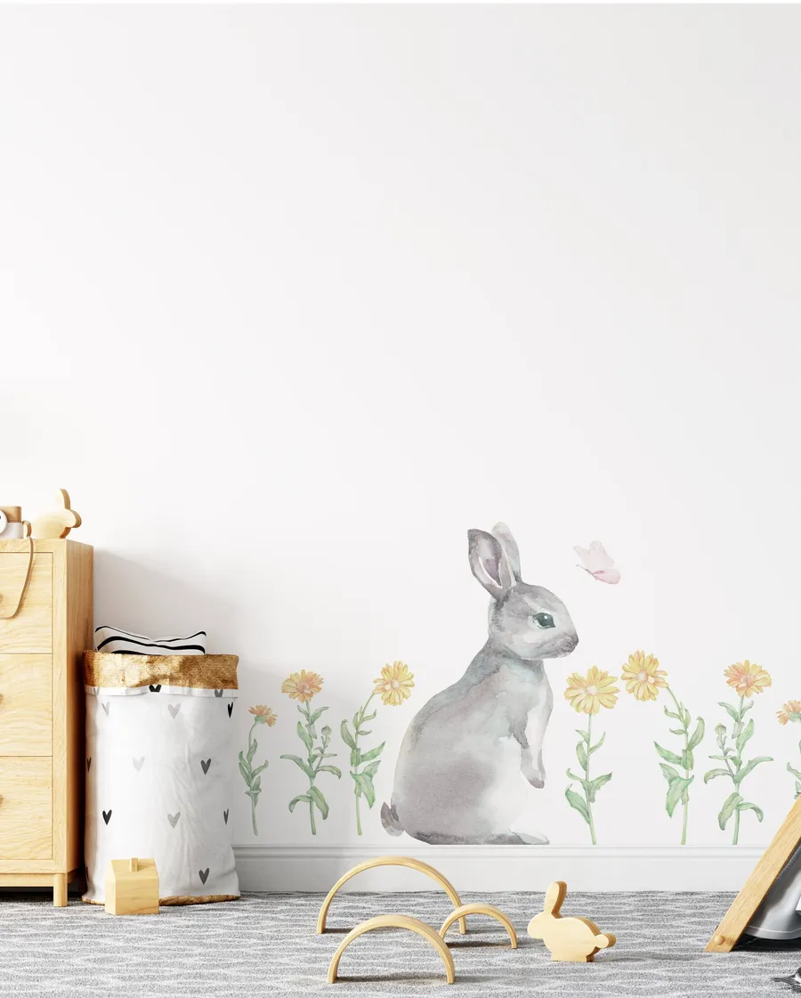 Little Garden Bunny Decal Set