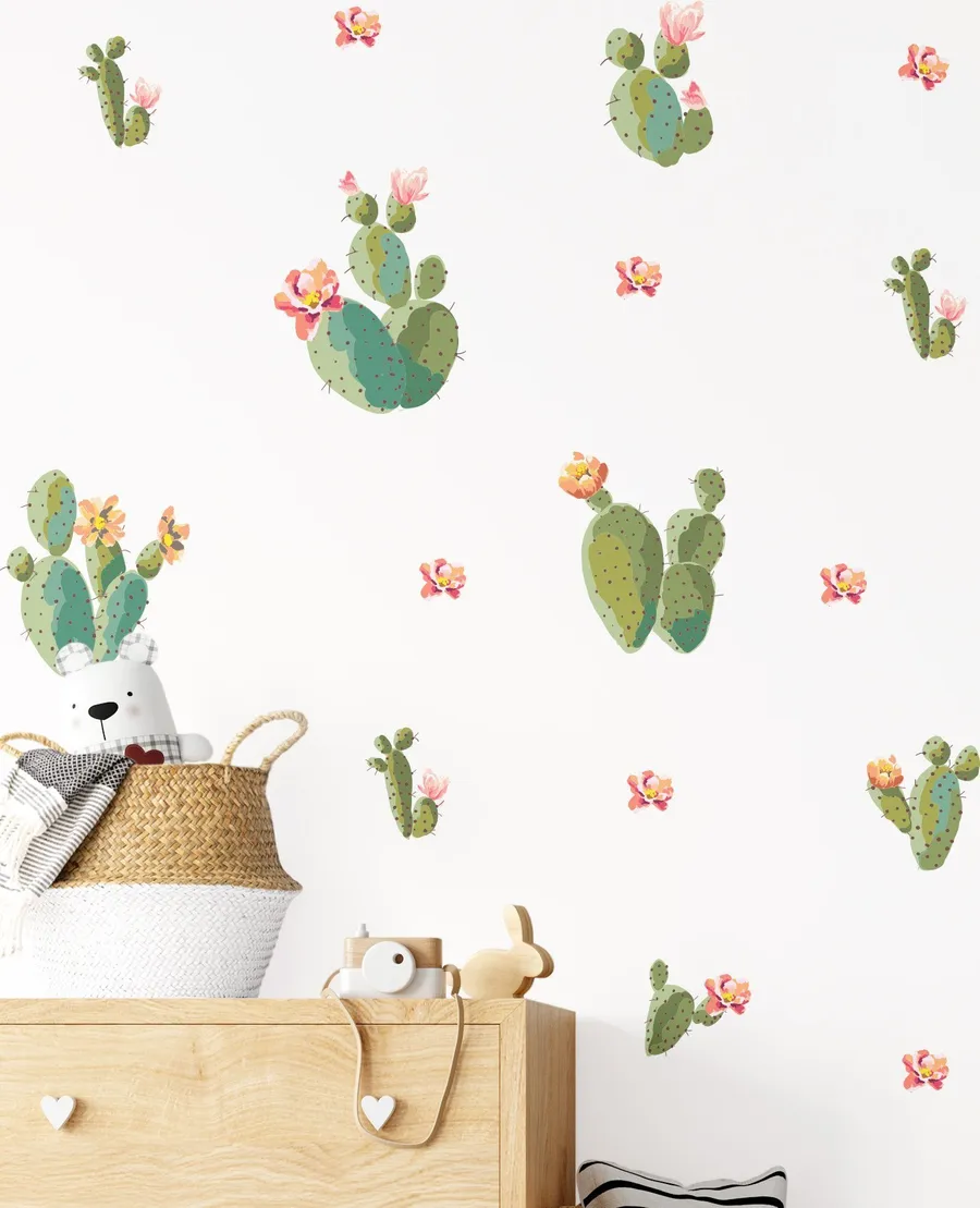 Vintage Cactus Decal Set
