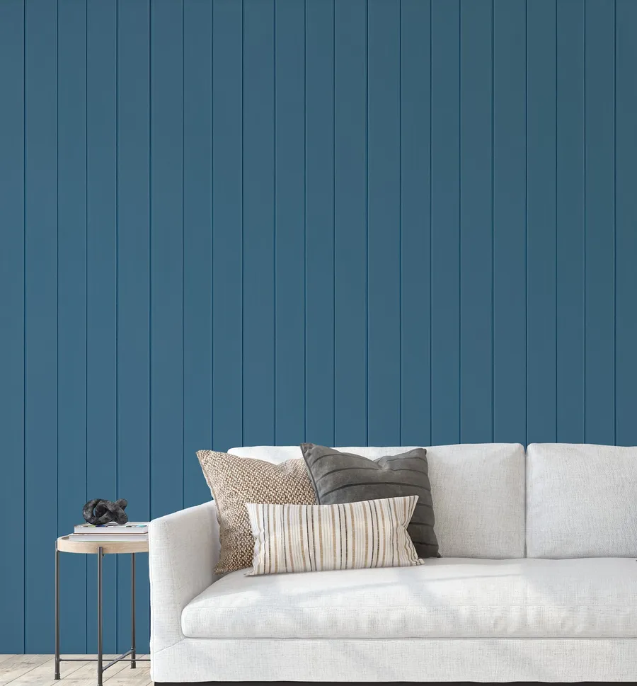 Tongue & Groove Wood Panel Wallpaper | Got the Blues