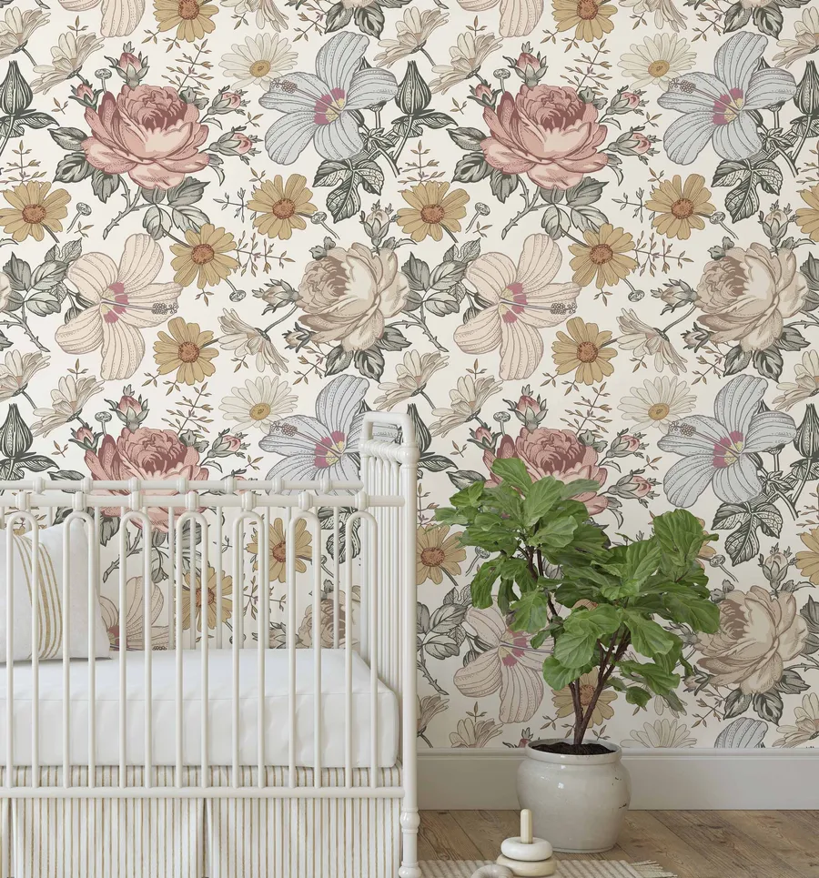 Camomile and Wildflowers Wallpaper
