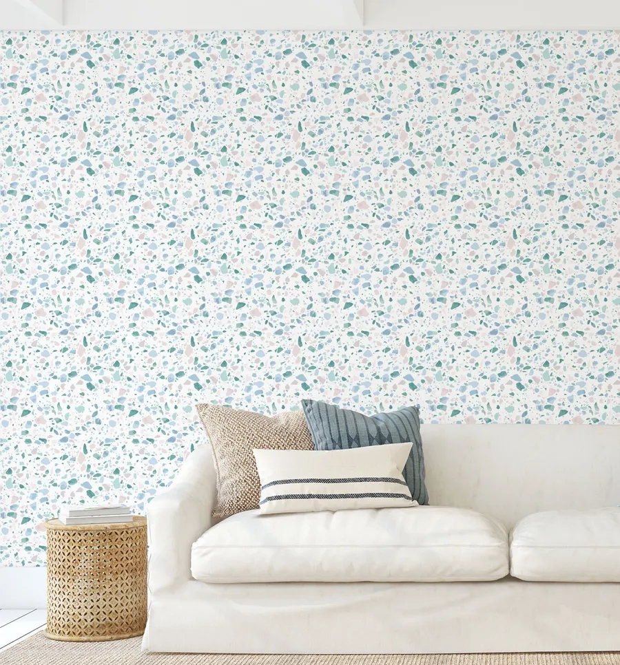 Sea Glass Terrazzo Wallpaper