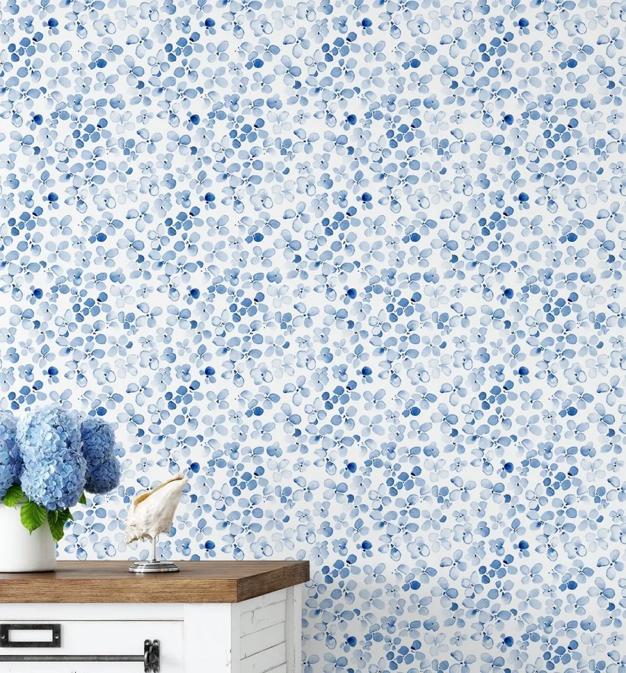 Hamptons Hydrangea Wallpaper