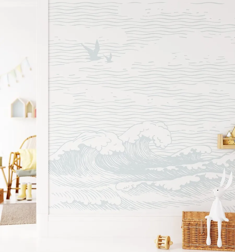 Byron Waves Wallpaper Mural
