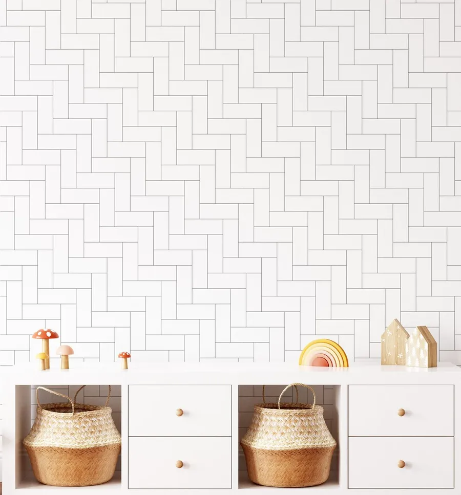 Classics: Herringbone Wallpaper