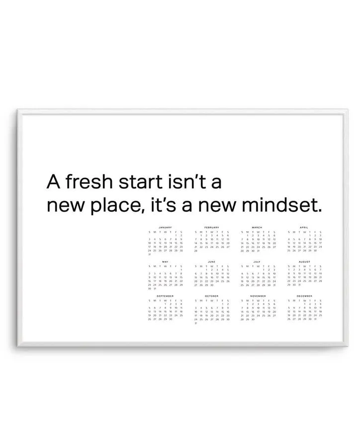 2021 Fresh Start Calendar | B&W