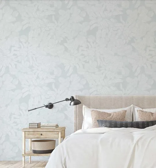 Soft Foliage | Duck Egg Blue Wallpaper