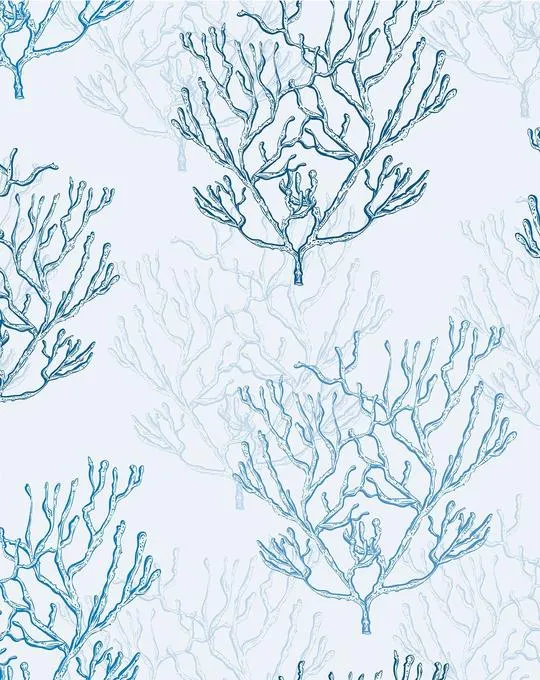 Hamptons Coral Wallpaper