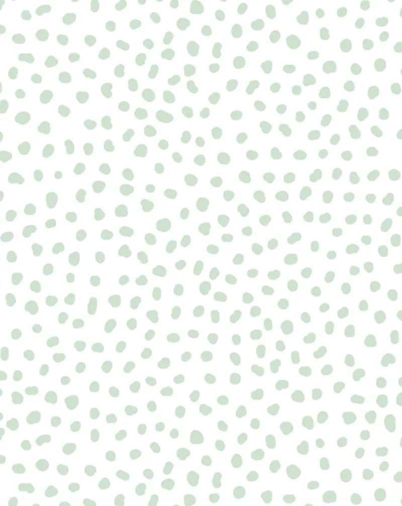 Gigi's Dots Wallpaper in Sage