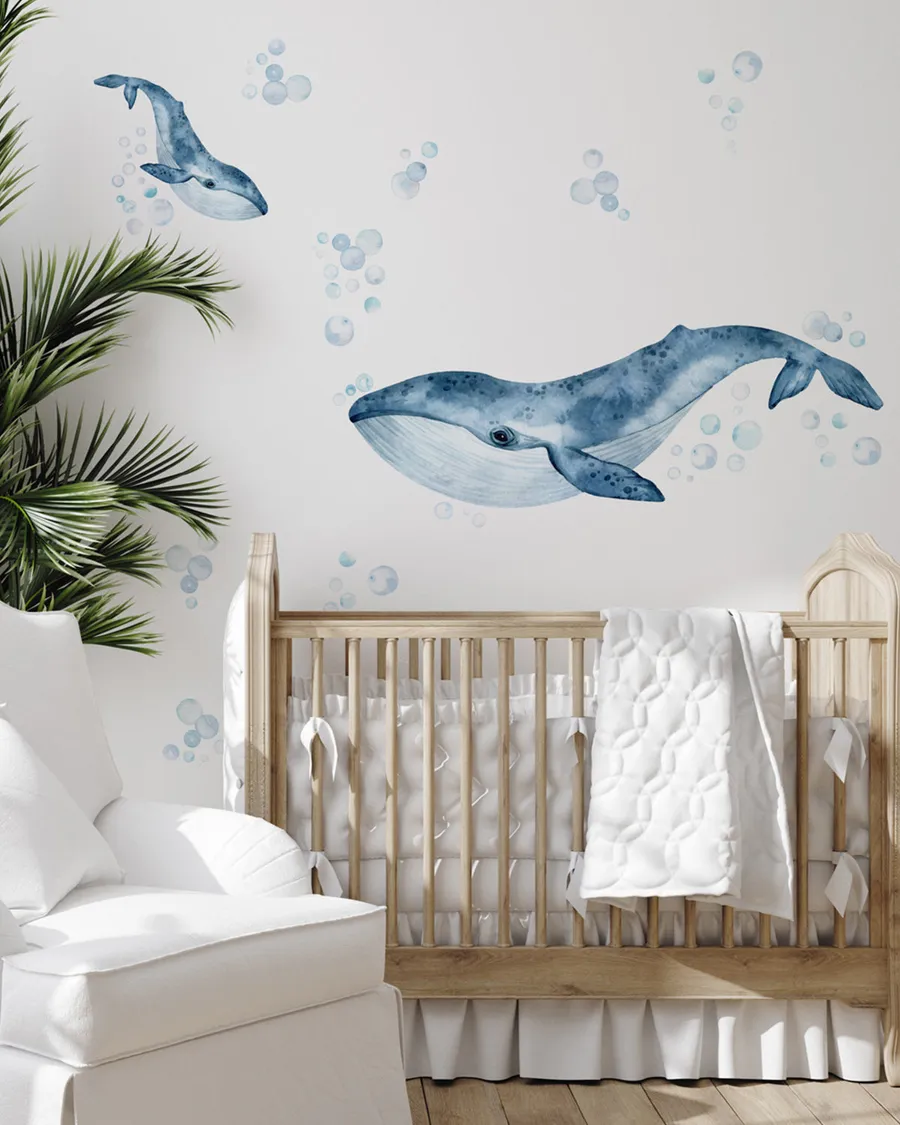 Whales & Bubbles Decal Set