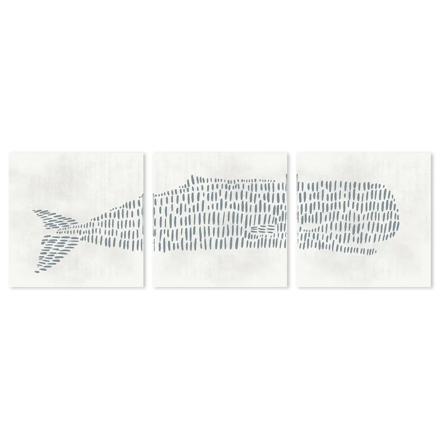 Abstract Whale, Set Of 3