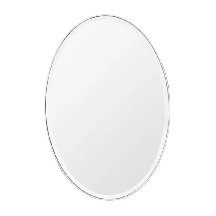 Lolita 90cm Oval Mirror - Silver by Interior Secrets - AfterPay Available