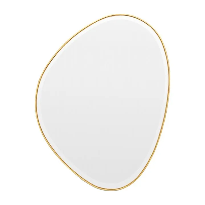 Pebble 90cm Organic Shaped Mirror - Brass by Interior Secrets - AfterPay Available