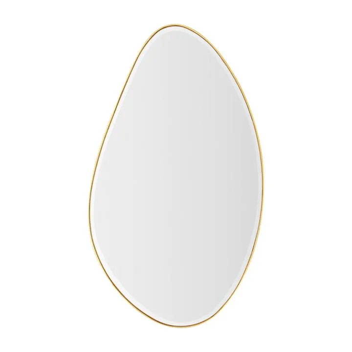 Pebble 120cm Organic Shaped Mirror - Brass by Interior Secrets - AfterPay Available