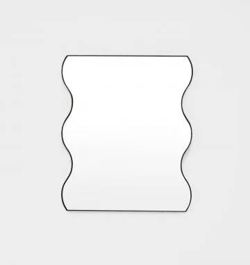 Artemis 90cm Wave Mirror - Black by Interior Secrets - AfterPay Available