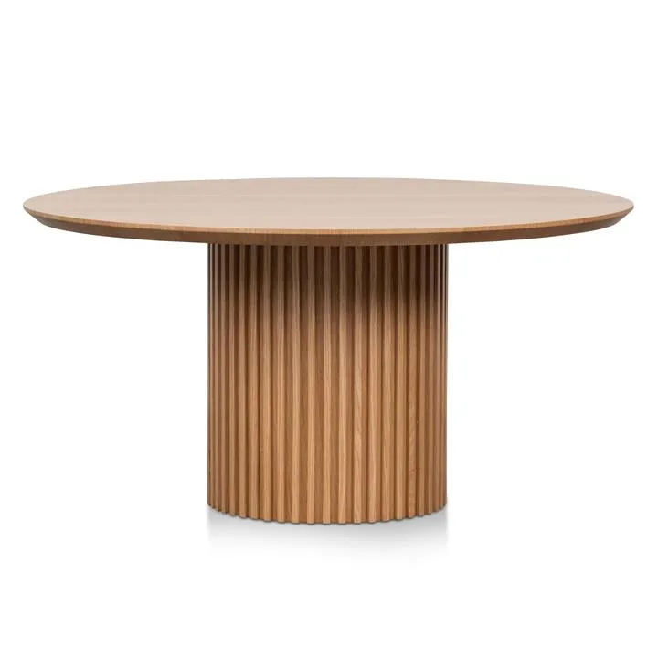 Marty 1.5m Wooden Round Dining Table - Natural by Interior Secrets - AfterPay Available