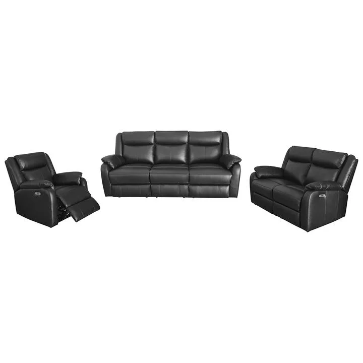 Buena 3 Piece Leather Electric Recliner Lounge Suite, 3+2+1 Seater